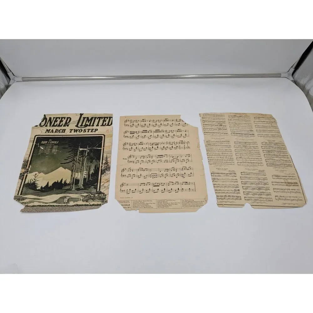 Pioneer Limited Passenger Train Sheet Music 1909 Milwaukee Railroad Road Vintage
